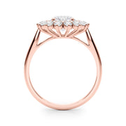 18K Rose Gold 1 5/8 ct tw Halo Diamond Engagement Ring