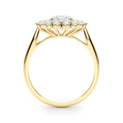 14K Yellow Gold 1 5/8 ct tw Halo Diamond Engagement Ring