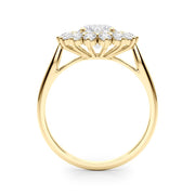 18K Yellow Gold 1 5/8 ct tw Halo Diamond Engagement Ring