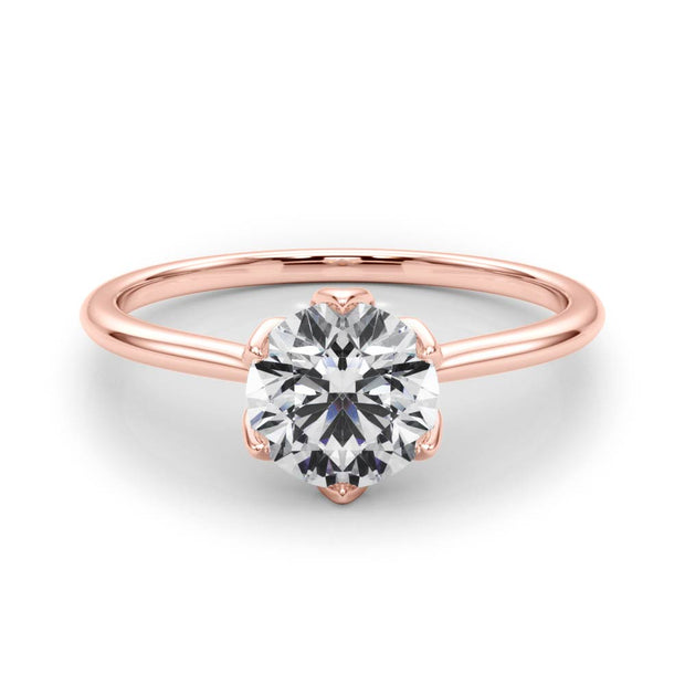 18K Rose Gold 1 ct tw Solitaire Diamond Engagement Ring