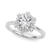 Round Diamond Halo Engagement Ring