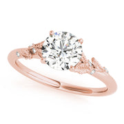 14K Rose Gold 1 CT Diamond Engagement Ring