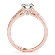 18K Rose Gold 1 ct tw Solitaire Diamond Engagement Ring