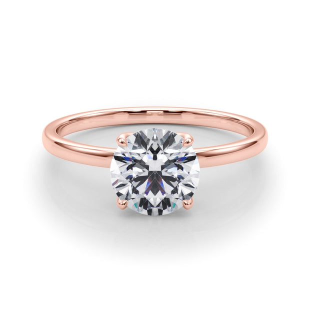 18K Rose Gold 1 ct tw Solitaire Diamond Engagement Ring