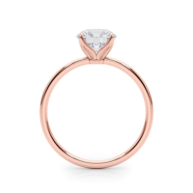 14K Rose Gold 1 ct tw Solitaire Diamond Engagement Ring