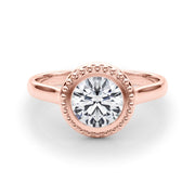 18K Rose Gold 1 ct tw Solitaire Diamond Engagement Ring