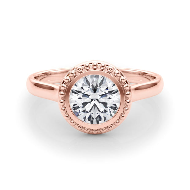 18K Rose Gold 1 ct tw Solitaire Diamond Engagement Ring
