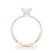 14K Rose Gold 1 ct tw Halo Diamond Engagement Ring