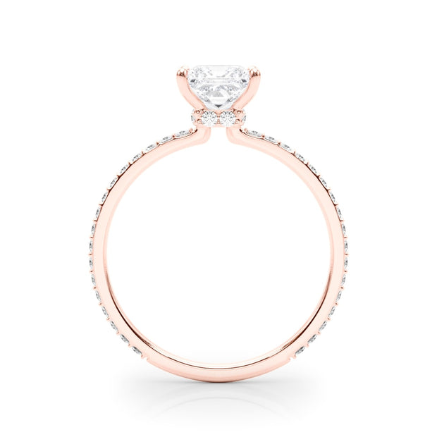 14K Rose Gold 1 ct tw Halo Diamond Engagement Ring