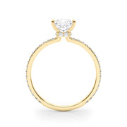 14K Yellow Gold 1 ct tw Halo Diamond Engagement Ring