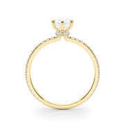 18K Yellow Gold 1/3 ct tw Halo Diamond Engagement Ring