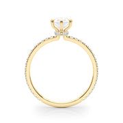 18K Yellow Gold 1/3 ct tw Halo Diamond Engagement Ring