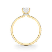 18K Yellow Gold 1/3 ct tw Halo Diamond Engagement Ring