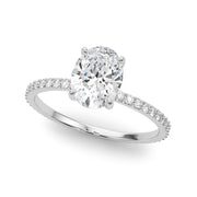 Platinum 1/3 ct tw Halo Diamond Engagement Ring