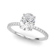 Oval Diamond Halo Engagement Ring