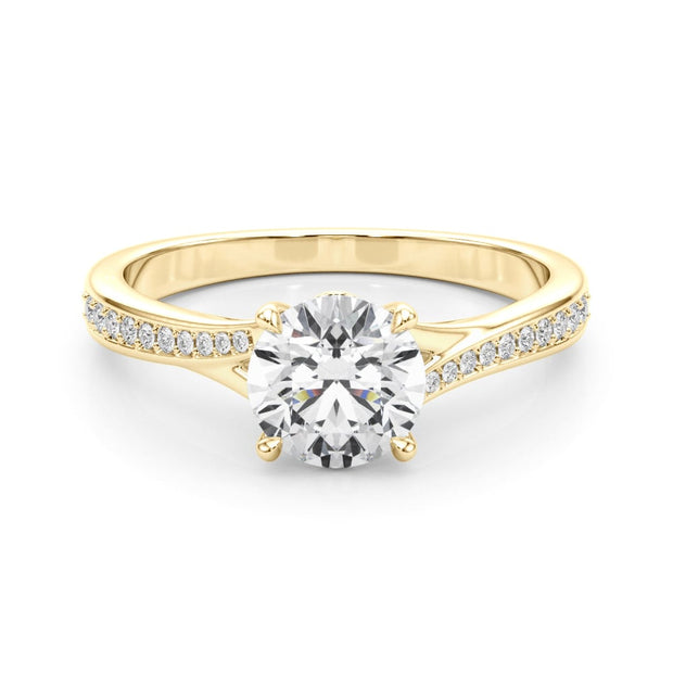 18K Yellow Gold 5/8 ct tw Single Row Diamond Engagement Ring