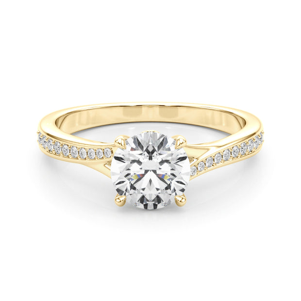 14K Yellow Gold 5/8 ct tw Single Row Diamond Engagement Ring