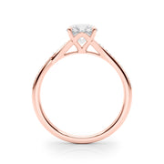 18K Rose Gold 5/8 ct tw Single Row Diamond Engagement Ring