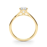 18K Yellow Gold 5/8 ct tw Single Row Diamond Engagement Ring