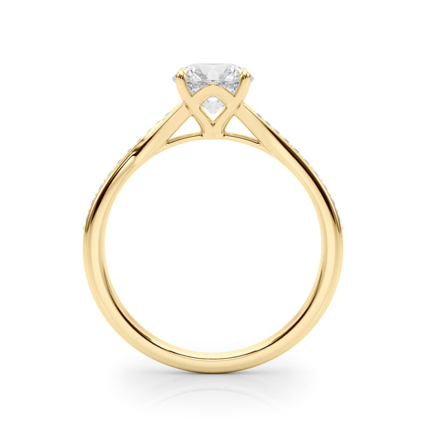 18K Yellow Gold 5/8 ct tw Single Row Diamond Engagement Ring