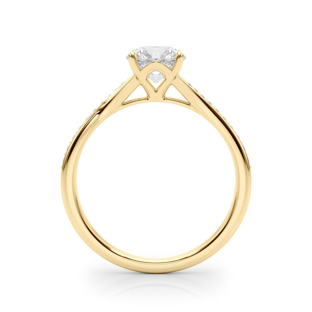 14K Yellow Gold 5/8 ct tw Single Row Diamond Engagement Ring