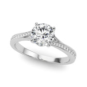 0.5 CT Round Diamond Engagement Ring in White Gold