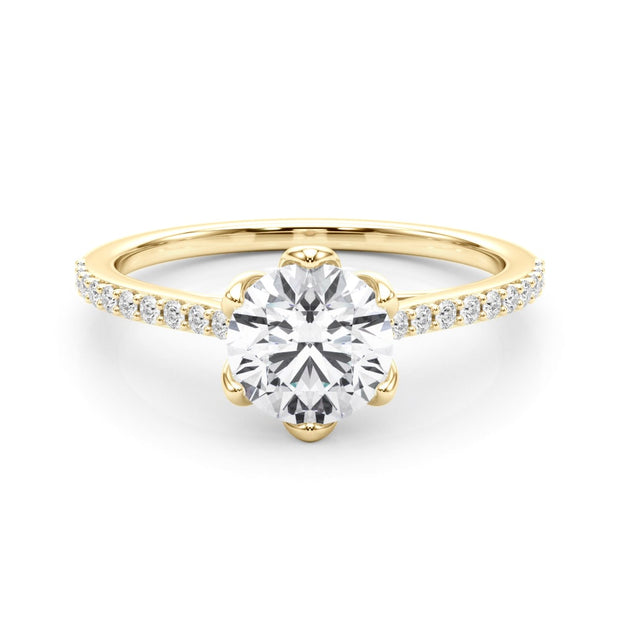 14K Yellow Gold 1 1/6 ct tw Single Row Diamond Engagement Ring
