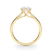 18K Yellow Gold 1 1/6 ct tw Single Row Diamond Engagement Ring