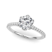1.0 CT Round Diamond Single Row Ring