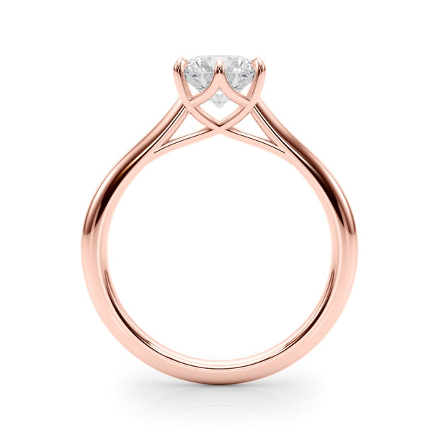 18K Rose Gold 1 ct tw Solitaire Diamond Engagement Ring
