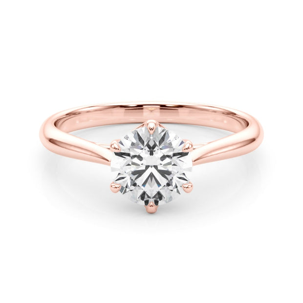 18K Rose Gold 1 ct tw Solitaire Diamond Engagement Ring