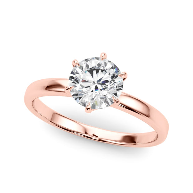 14K Rose Gold 1 ct tw Solitaire Diamond Engagement Ring