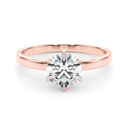 18K Rose Gold 1 ct tw Solitaire Diamond Engagement Ring