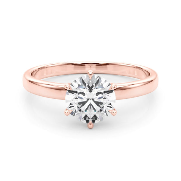 18K Rose Gold 1 ct tw Solitaire Diamond Engagement Ring