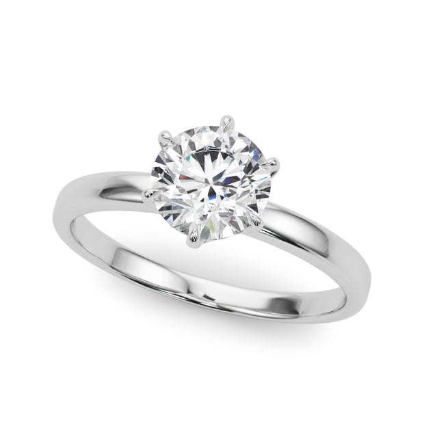 1.0 CT Round Diamond Solitaire Engagement Ring