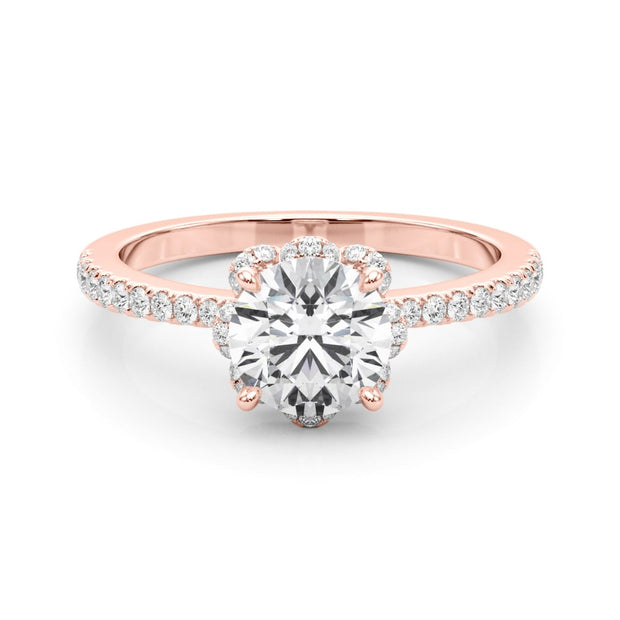 14K Rose Gold 2 3/4 ct tw New Style Diamond Engagement Ring