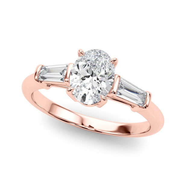14K Rose Gold 1/2 ct tw Fancy Shape Diamond Engagement Ring