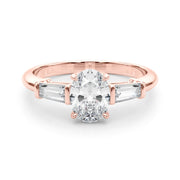 14K Rose Gold 1/2 ct tw Fancy Shape Diamond Engagement Ring