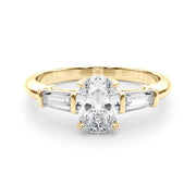 18K Yellow Gold 1/2 ct tw Fancy Shape Diamond Engagement Ring
