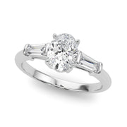 Platinum 1/2 ct tw Fancy Shape Diamond Engagement Ring