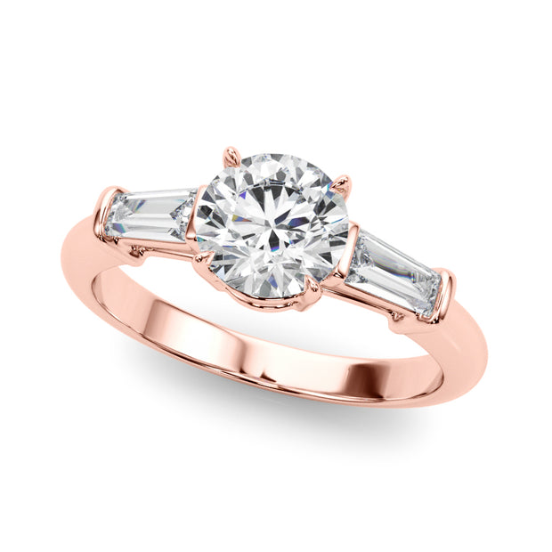 18K Rose Gold Diamond Engagement Ring 1.5ctw