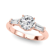 18K Rose Gold Diamond Engagement Ring 1.5ctw
