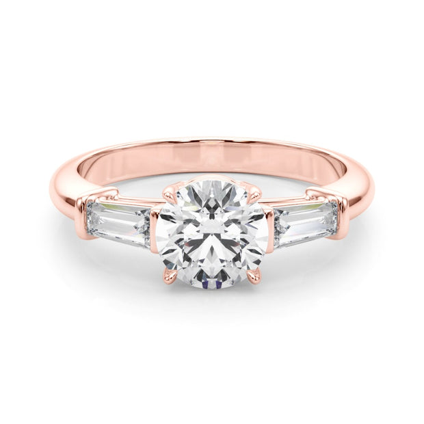 14K Rose Gold 1 1/2 ct tw Fancy Shape Diamond Engagement Ring