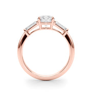 18K Rose Gold 1 1/2 ct tw Fancy Shape Diamond Engagement Ring