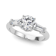 Platinum 1 1/2 ct tw Fancy Shape Diamond Engagement Ring