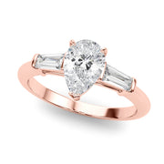 18K Rose Gold 1/2 ct tw Fancy Shape Diamond Engagement Ring