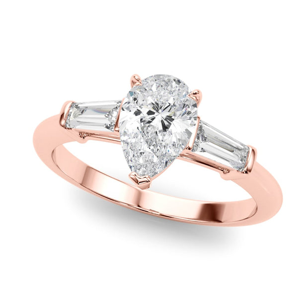18K Rose Gold 1/2 ct tw Fancy Shape Diamond Engagement Ring