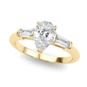 14K Yellow Gold 1/2 ct tw Fancy Shape Diamond Engagement Ring