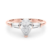 14K Rose Gold 1/2 ct tw Fancy Shape Diamond Engagement Ring
