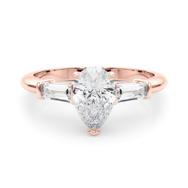 14K Rose Gold 1/2 ct tw Fancy Shape Diamond Engagement Ring